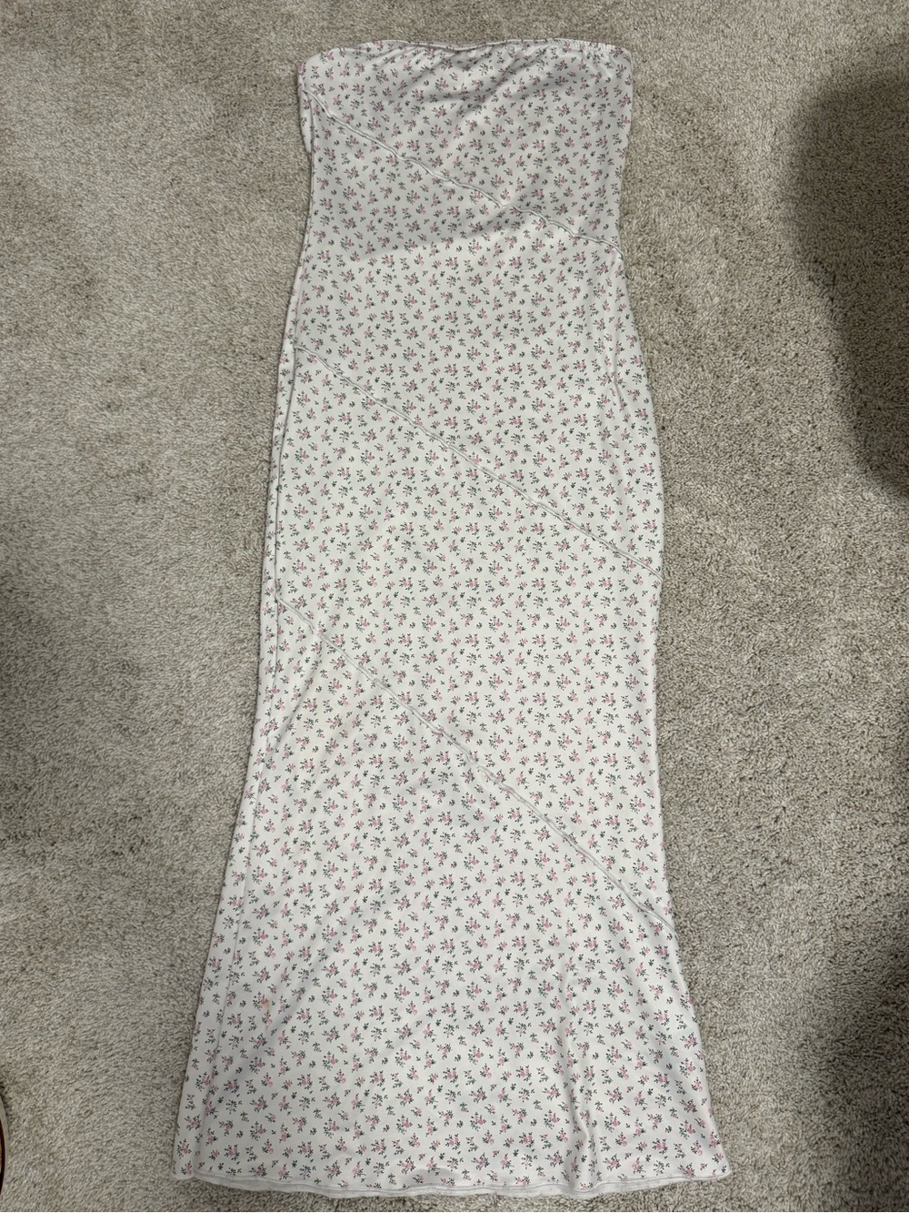 Strapless Floral Maxi Dress